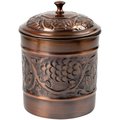 Nusteel Nusteel TG-811AC-1 1 qt. Embossed Antique Copper Canister TG-811AC-1